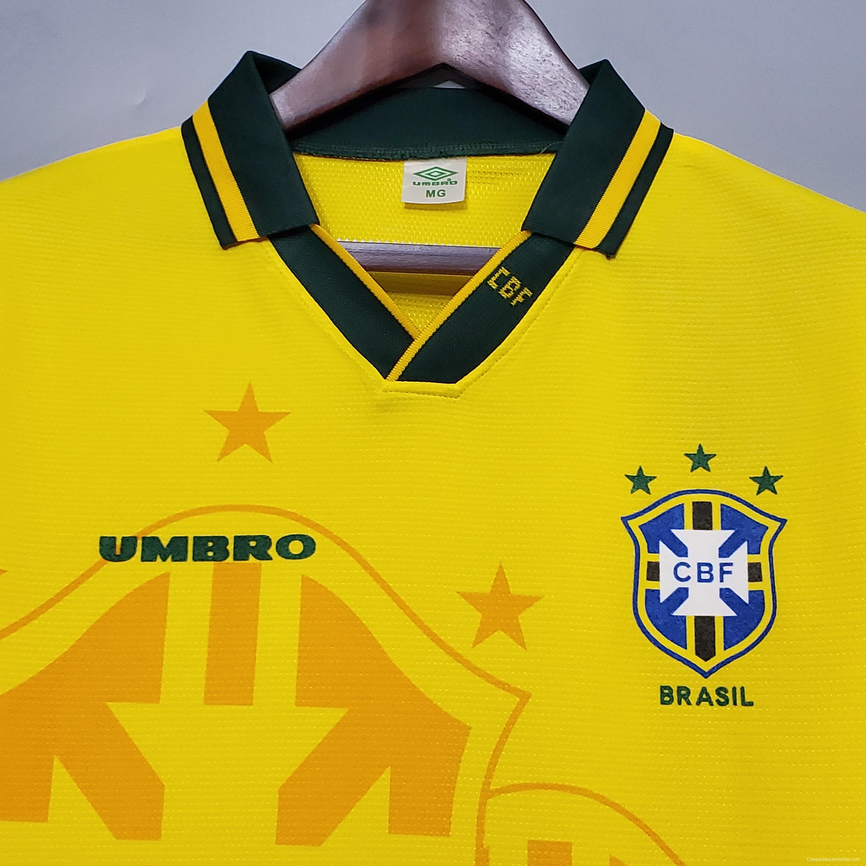 Retro 93/94 Brazil home Soccer Jersey