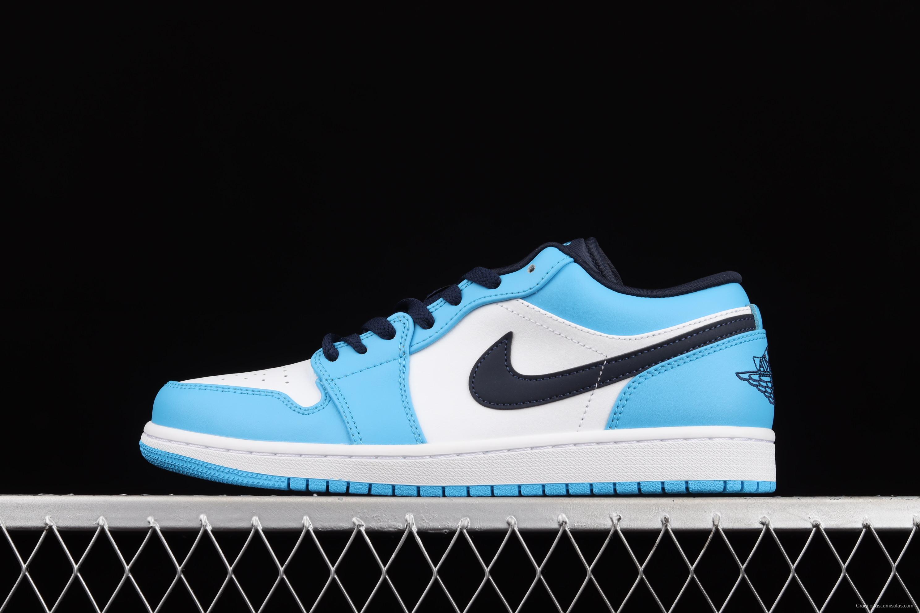 Air Jordan 1 Low North Carolina low-top cultural leisure sports shoes 553558-144