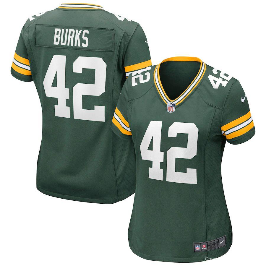 Women's Oren Burks Green Player Limited Team Jersey