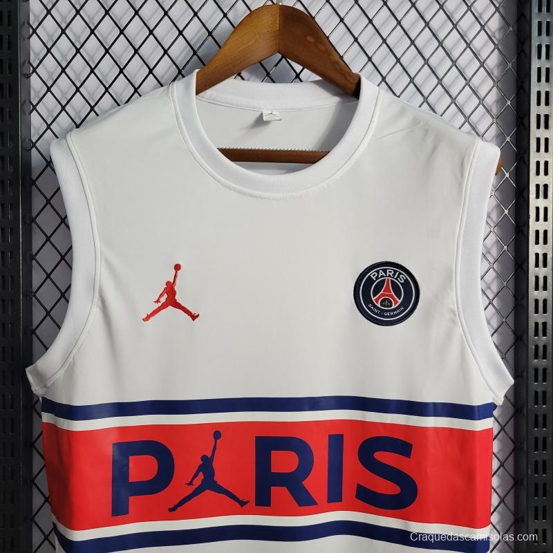 22/23PSG Jordan Paris White Vest Top Jersey