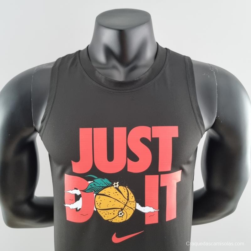 2022 Nike Black Vest Shirts "Red Nike Just Do It LOGO "#K000203