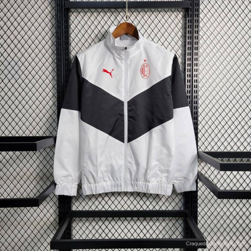 23-24 AC Milan White/Black Windbreaker