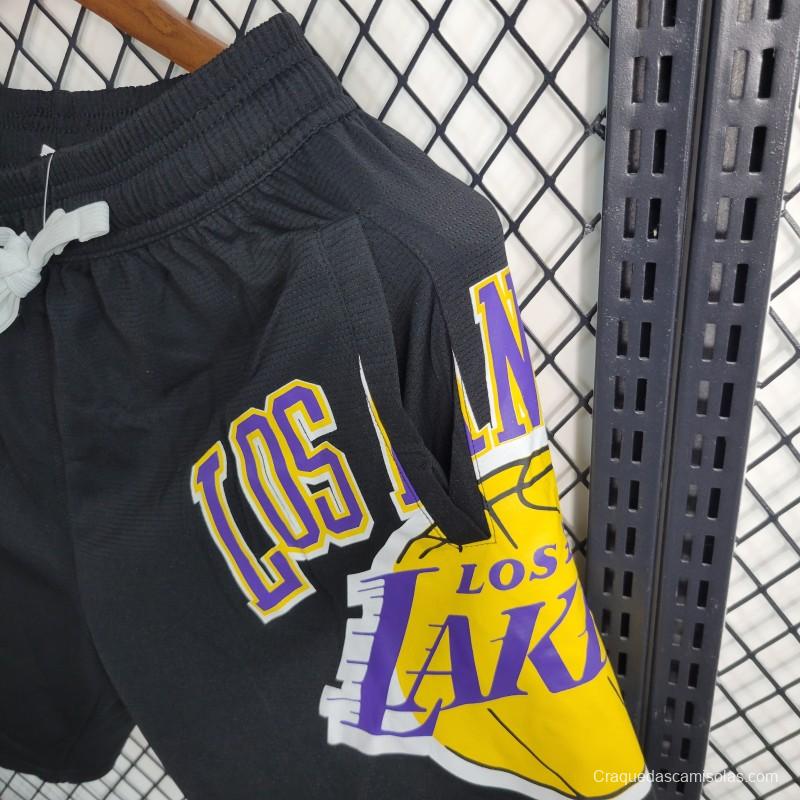 23 24 NBA Lakers Black Shorts