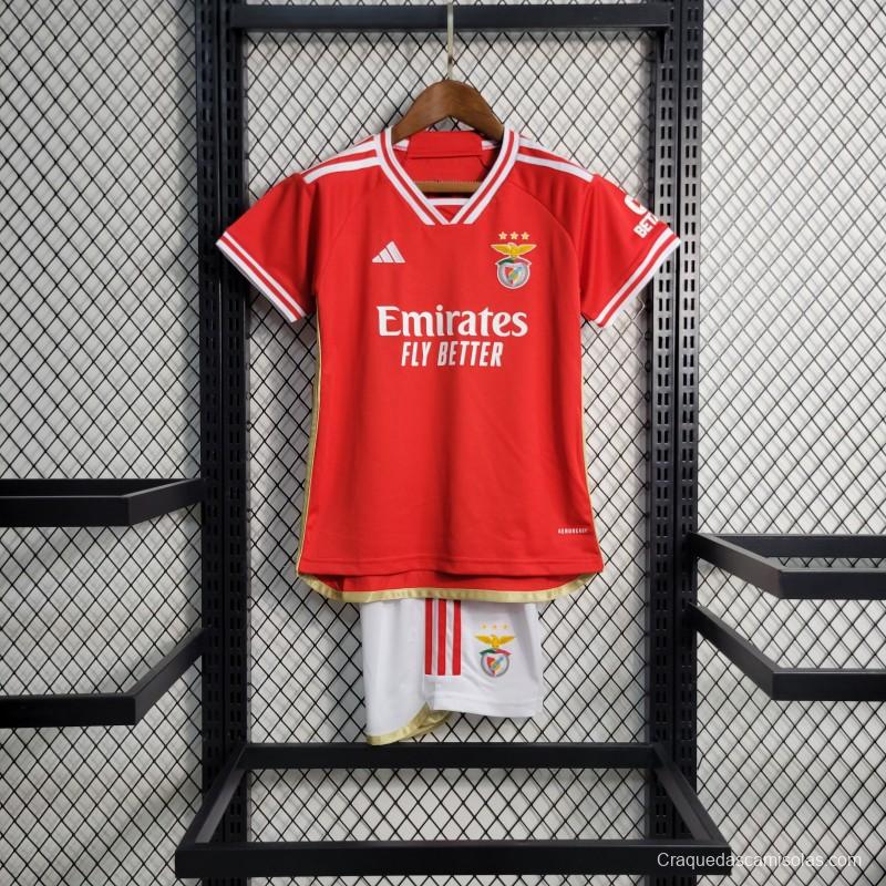 23-24 KIDS Benfica Home Jersey Size 16-28