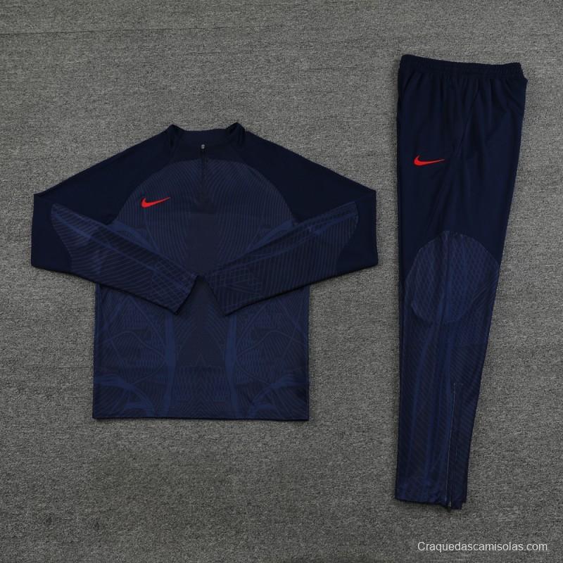 2024 Nike Navy Half Zipper Jacket+Pants