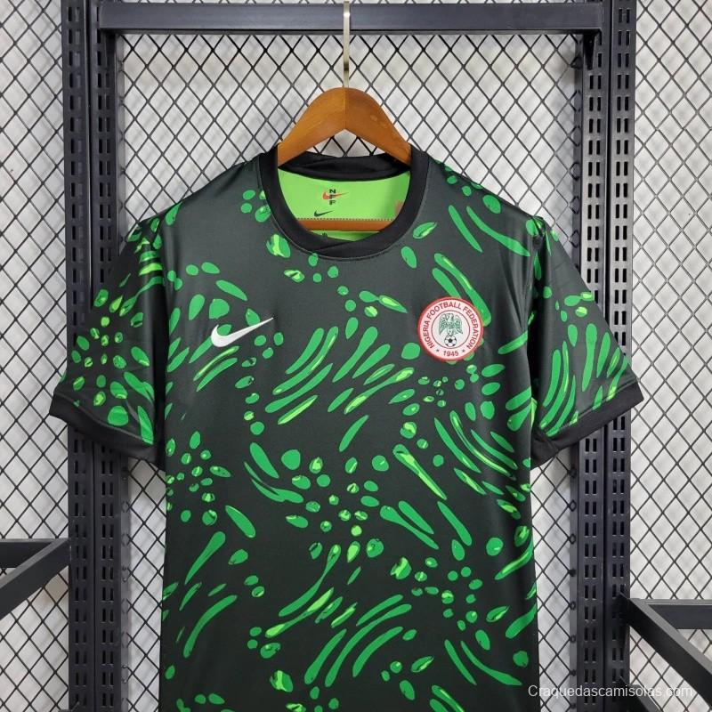 2024 Nigeria Away Green Black Jersey