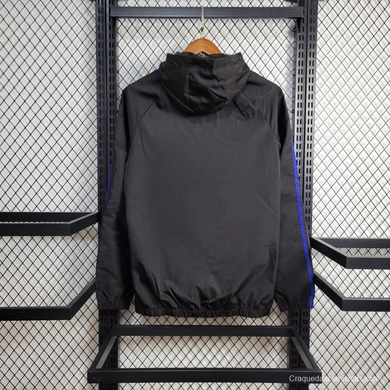 24/25 Adidas Black Windbreaker