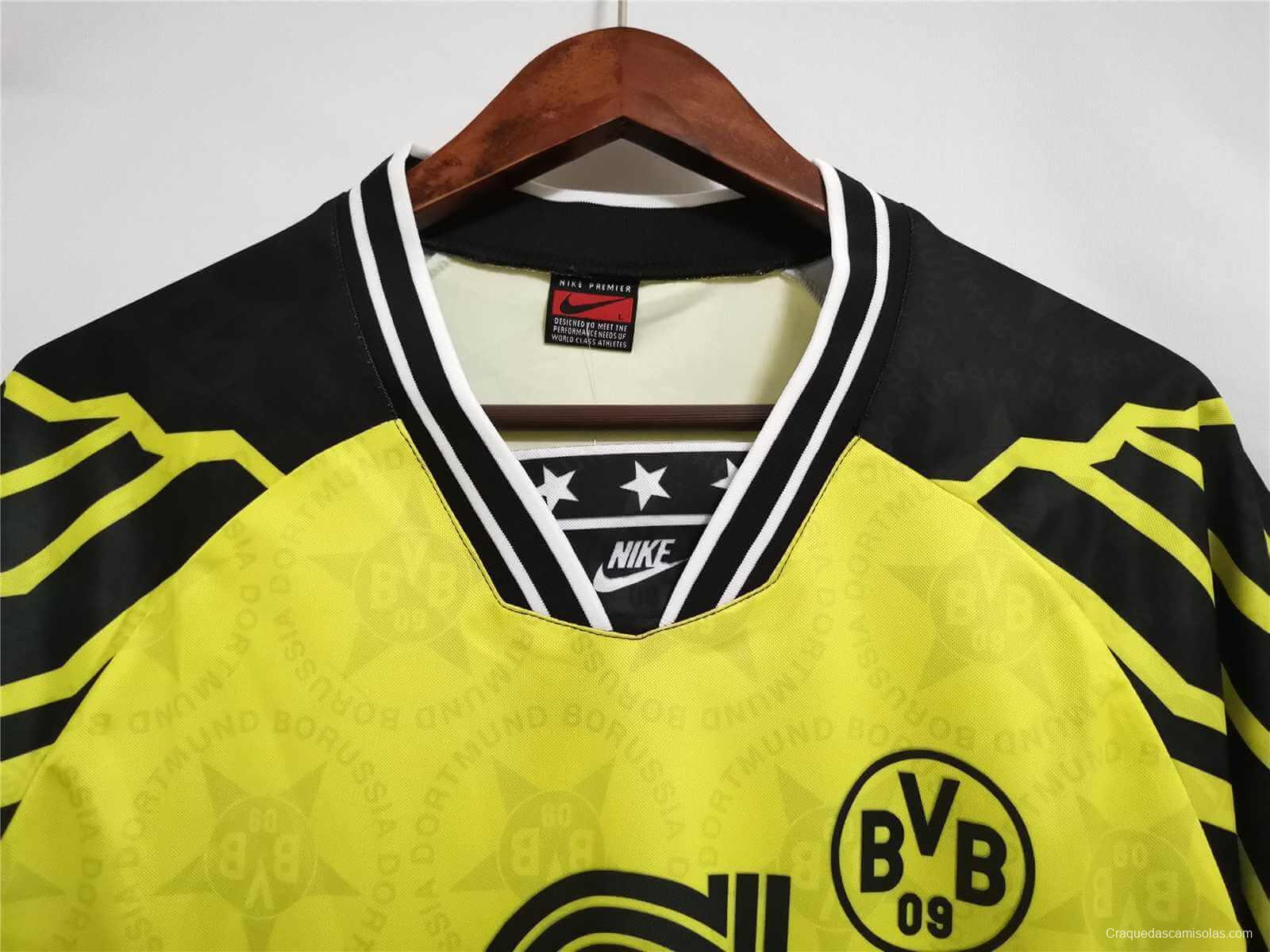 Retro 94/95 Borussia Dortmund Home Yellow Jersey