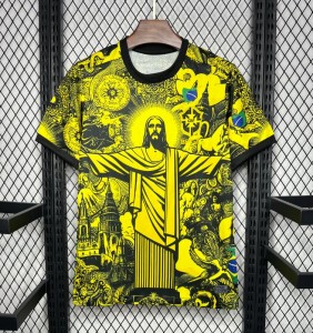 2024 Brazil X Christ Yellow Special Jersey