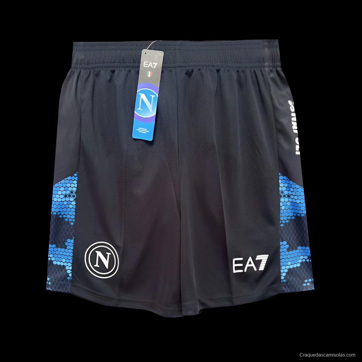 24/25 SSC Napoli/EA7 Navy Blue Shorts